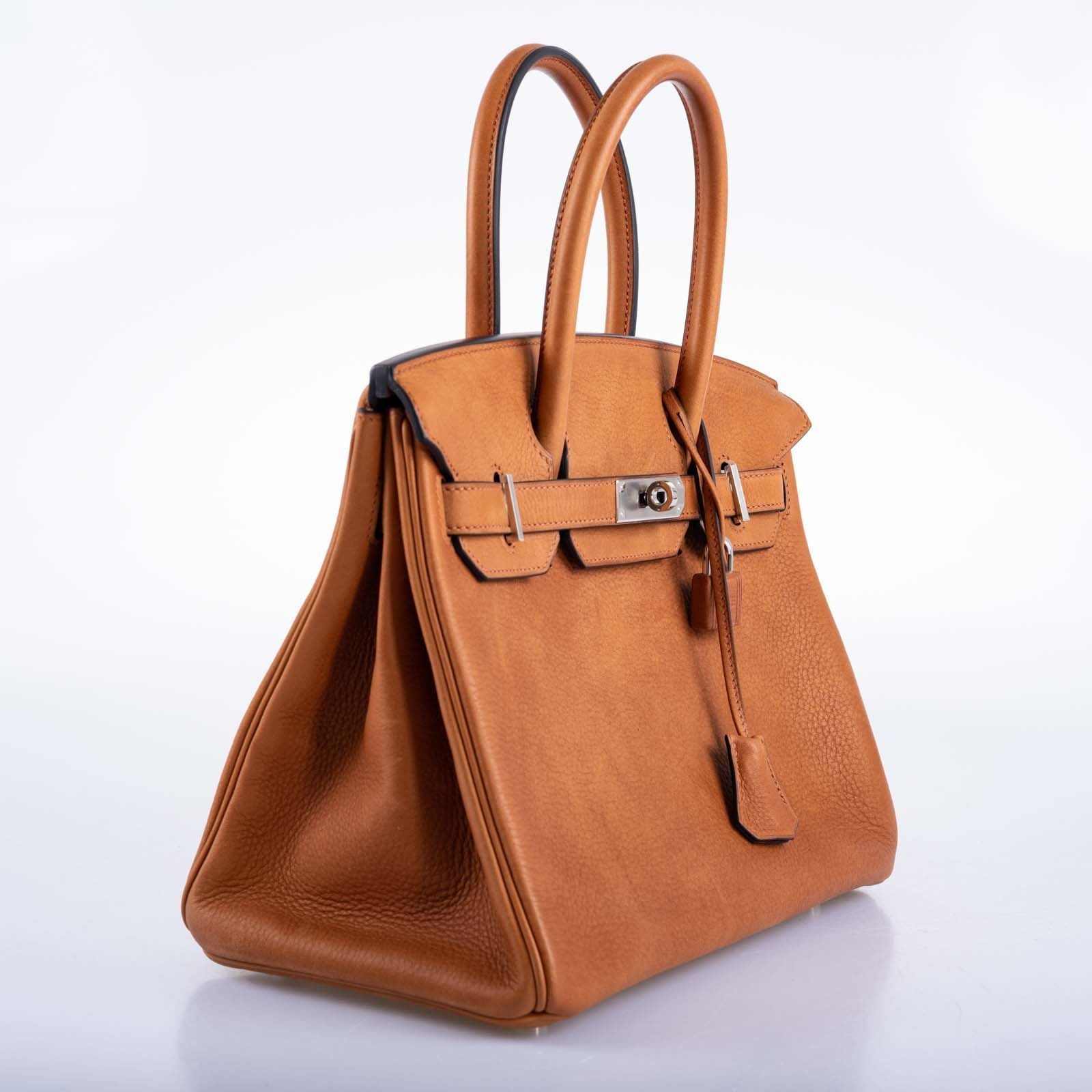 HermesBirkin 30 Saddle Taurillon Palladium Hardware