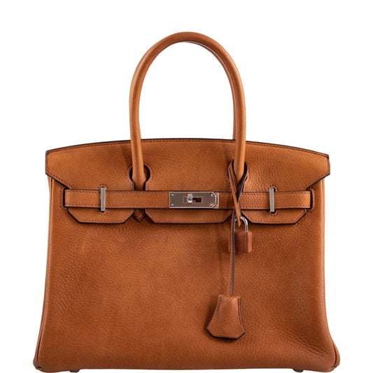 HermesBirkin 30 Saddle Taurillon Palladium Hardware