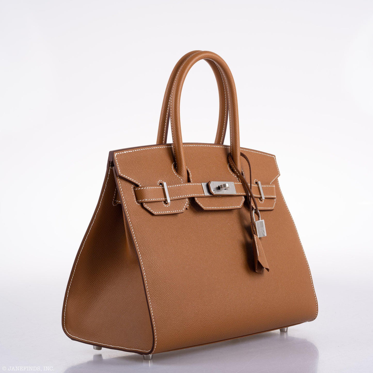 HermesBirkin 30 Sellier Gold Madame Grain leather Palladium Hardware - 2020, Y