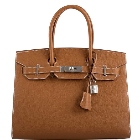 HermesBirkin 30 Sellier Gold Madame Grain leather Palladium Hardware - 2020, Y