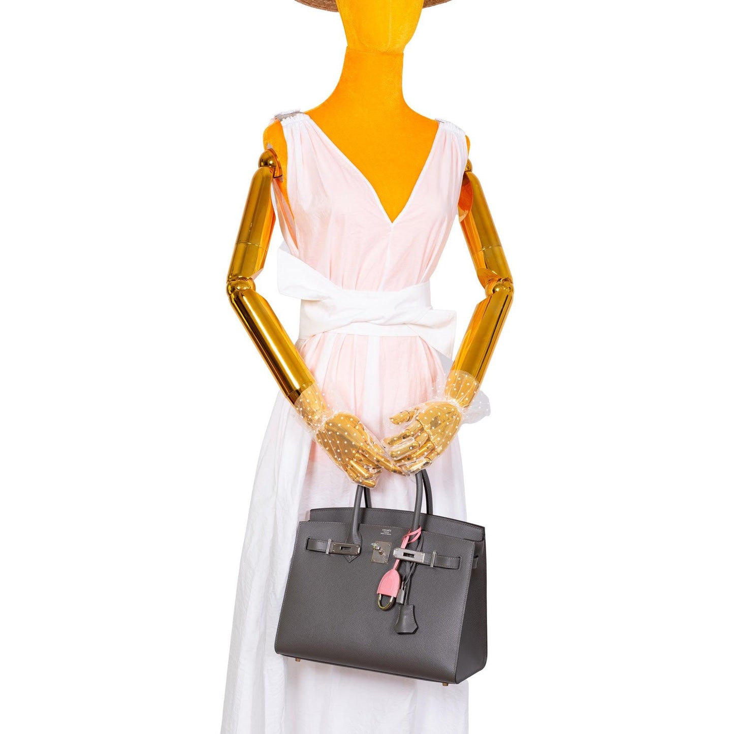 HermesBirkin 30 Sellier Gris Meyer Epsom Palladium Hardware