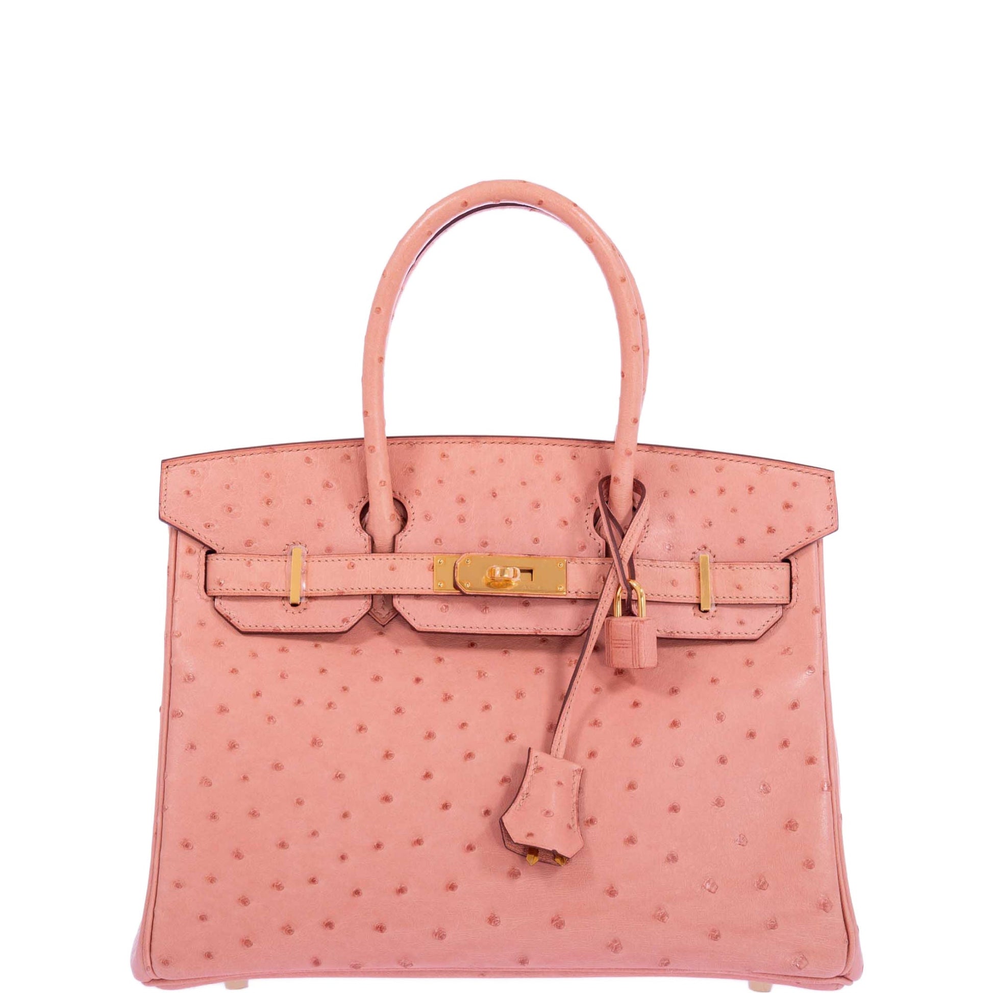 HermesBirkin 30 Terre Cuite Ostrich Gold Hardware