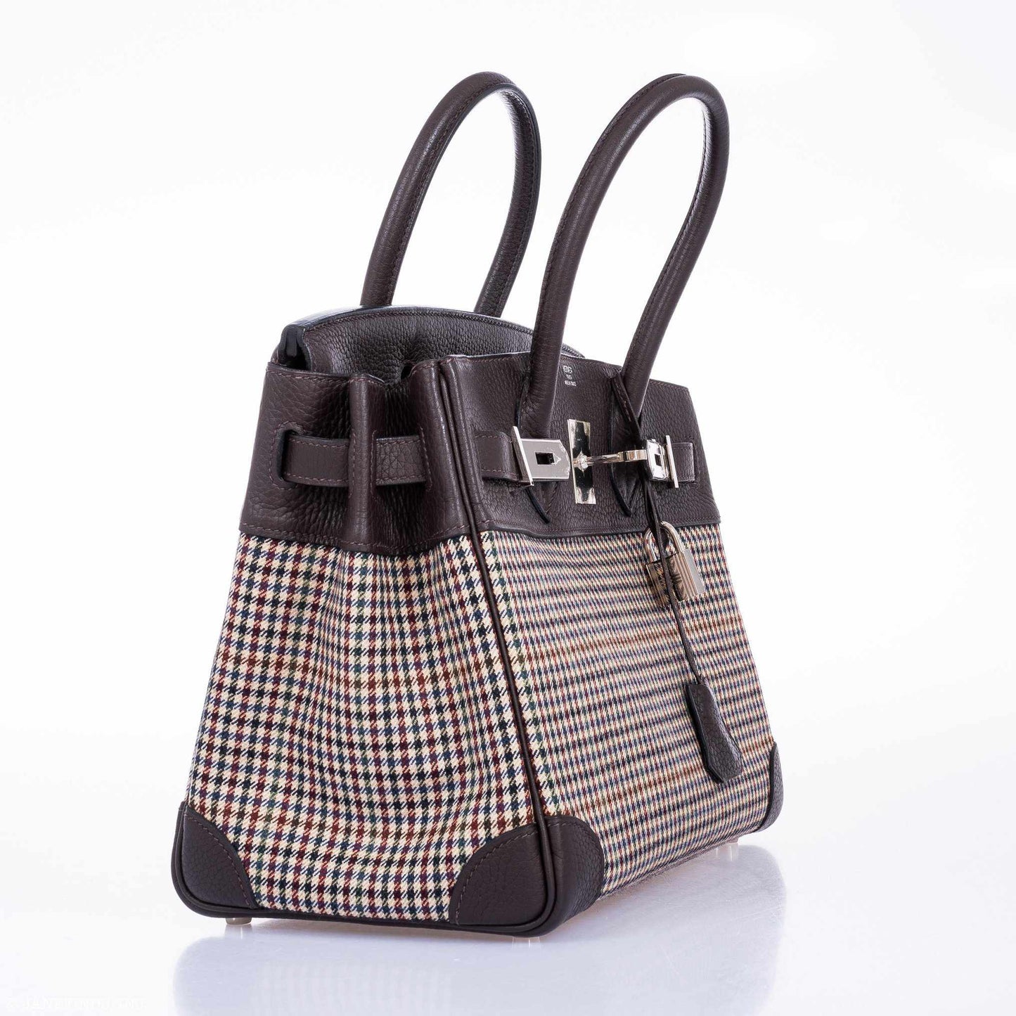 HermesBirkin 30 Togo And Plaid Wool Lainage - Rare Runway Bag