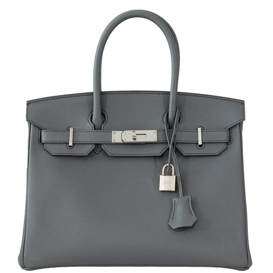 HermesBirkin 30 Vert Amande Epsom with Palladium Hardware - 2019, D
