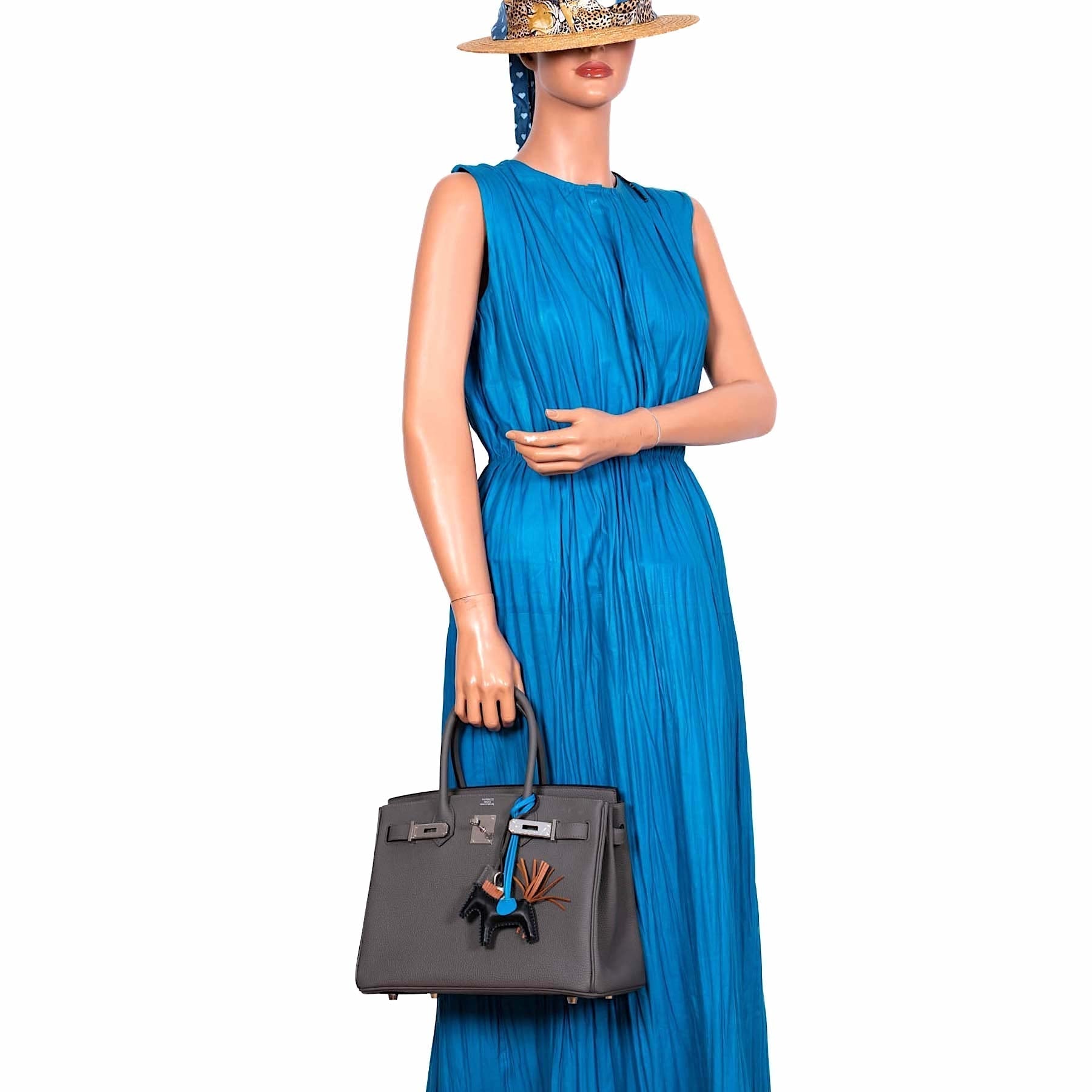 HermesBirkin 30 Vert Gris Togo with Palladium Hardware - 2020, Y