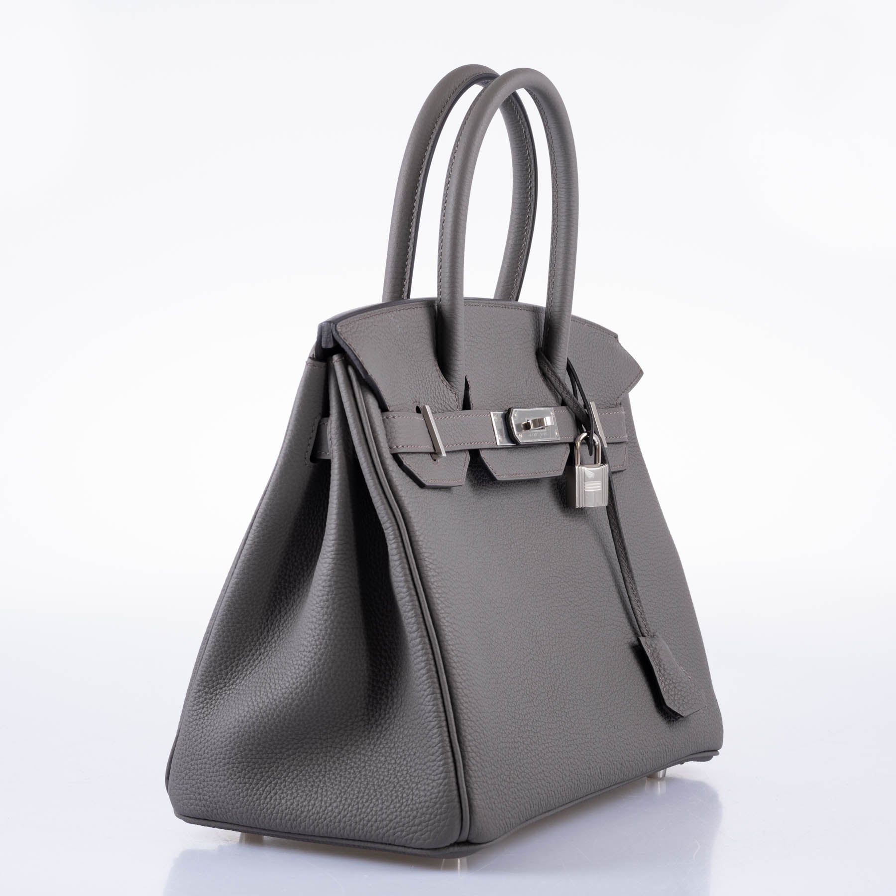 HermesBirkin 30 Vert Gris Togo with Palladium Hardware - 2020, Y