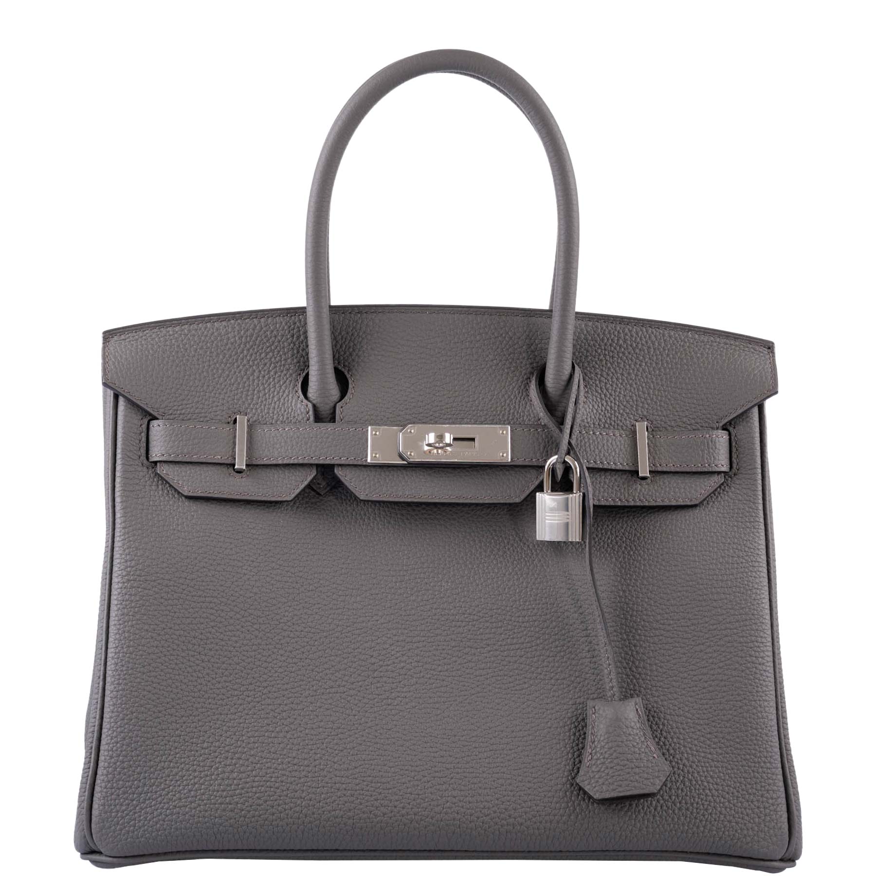 HermesBirkin 30 Vert Gris Togo with Palladium Hardware - 2020, Y