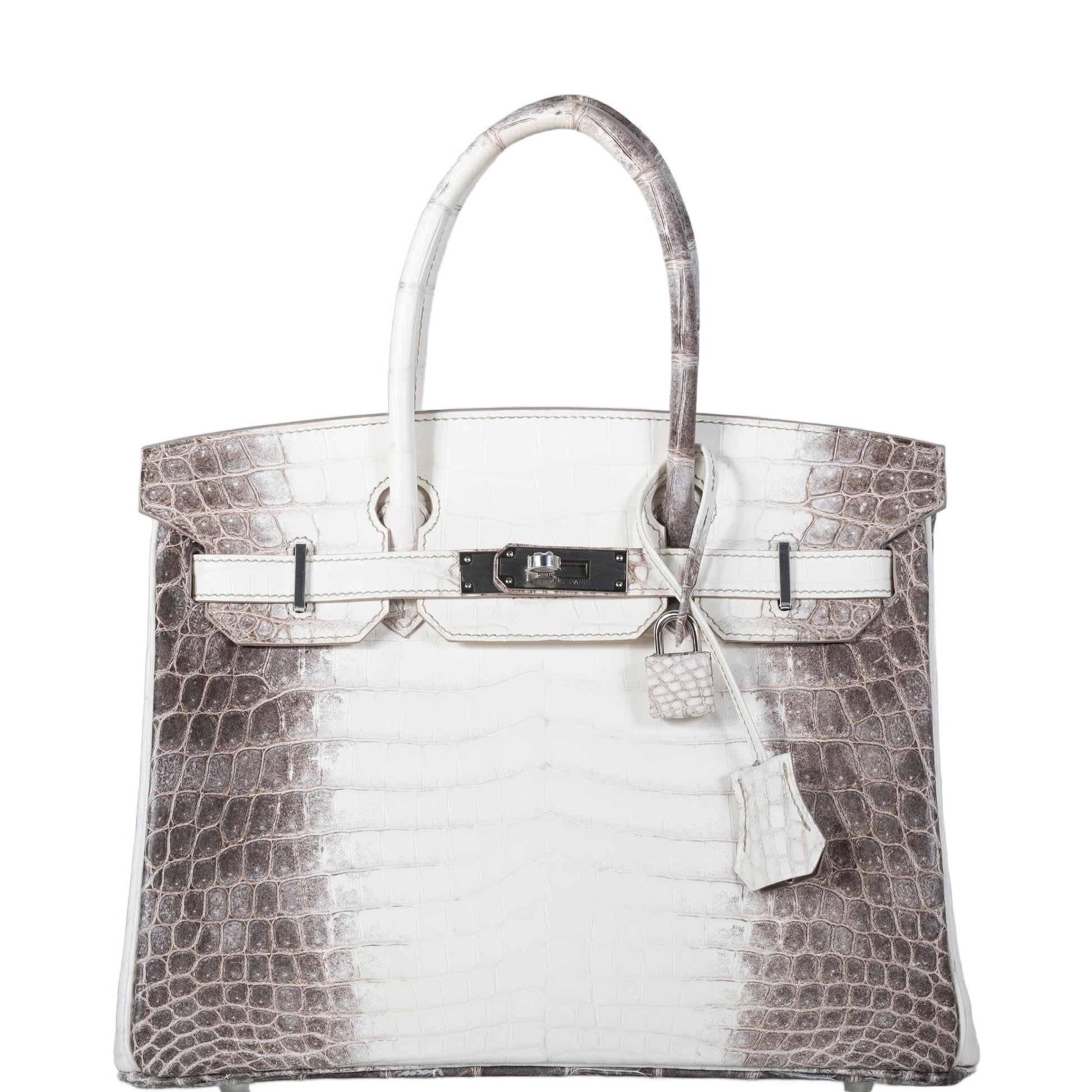 HermesBirkin 30 White Hima Nilo Crocodile Palladium Hardware