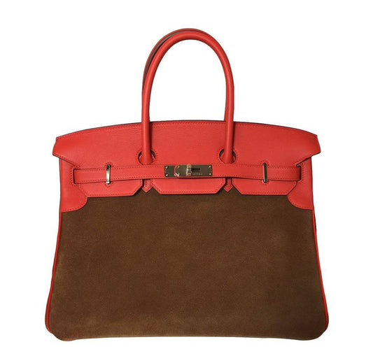HermesBirkin 35 Grizzly Bag Suede - Limited Editon