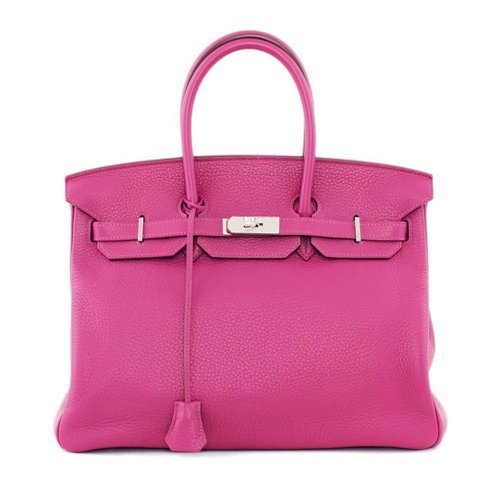 HermesBirkin 35 Tosca Clemence Bag PHW