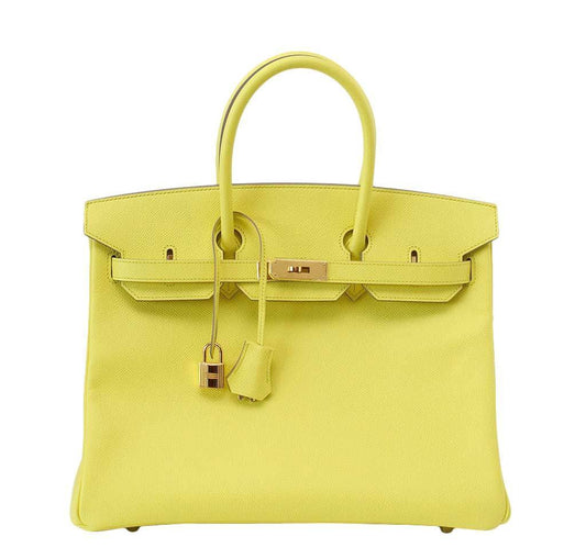 HermesBirkin 35 Souffre Yellow Bag
