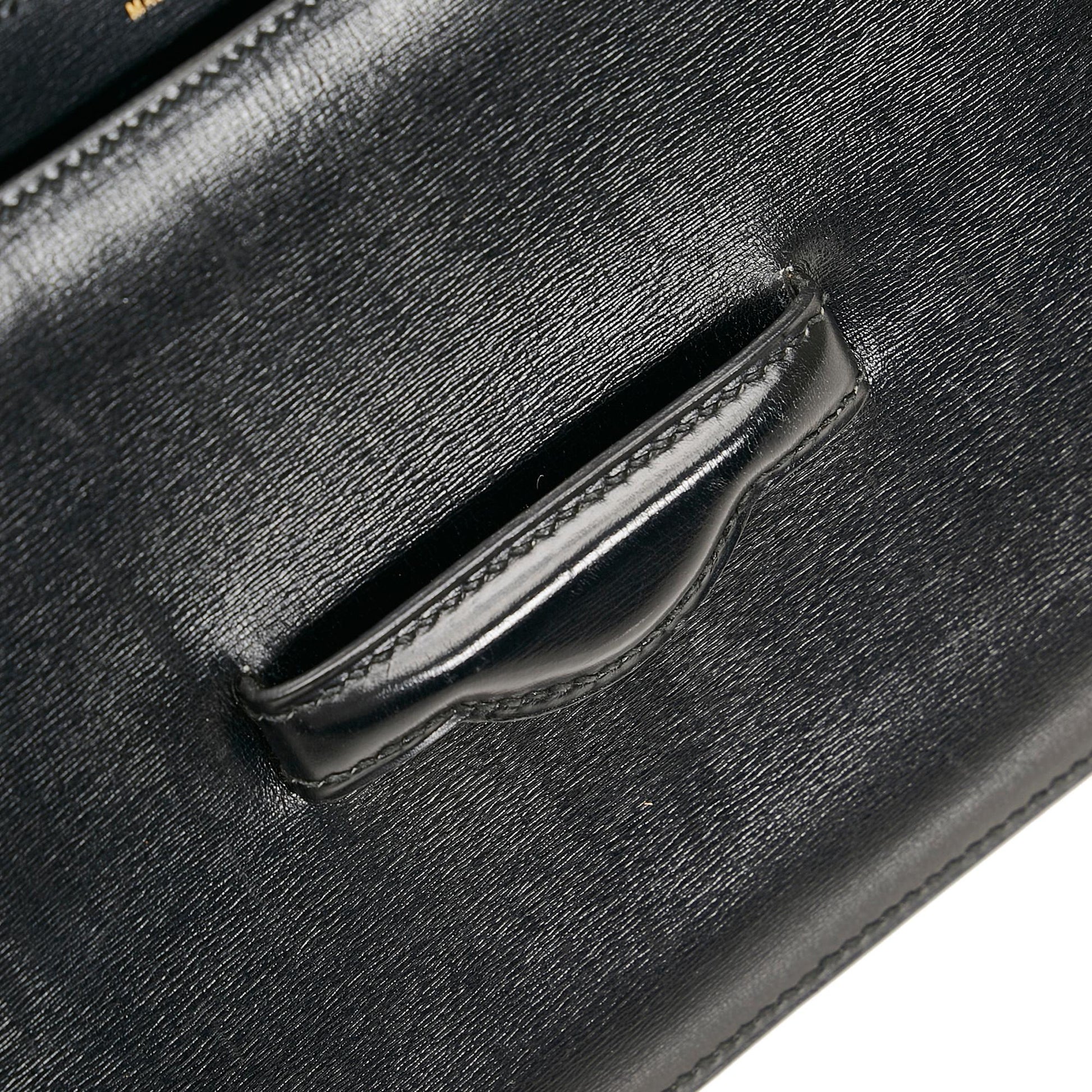 Luxury Hermes Box Calf Leather Clutch Bag (SHG-ZZYtmS)