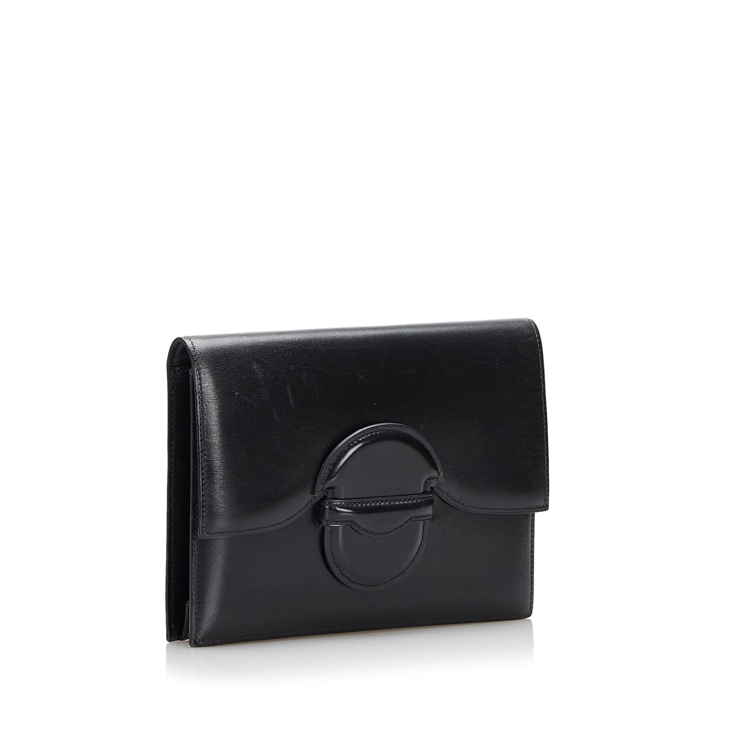 Luxury Hermes Box Calf Leather Clutch Bag (SHG-tVRJO2)