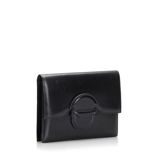 Luxury Hermes Box Calf Leather Clutch Bag (SHG-tVRJO2)
