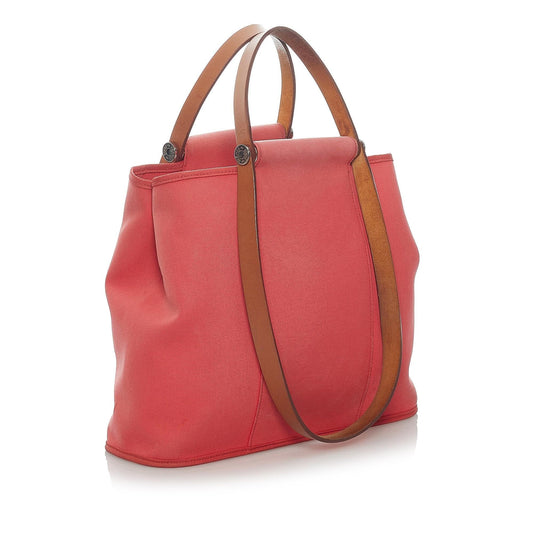Luxury Hermes Cabag Canvas Satchel (SHG-32211)