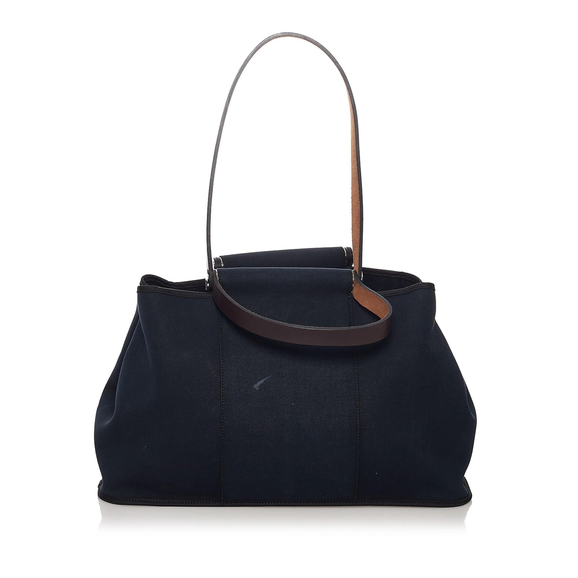 Luxury Hermes Cabag Elan Canvas Satchel (SHG-32221)