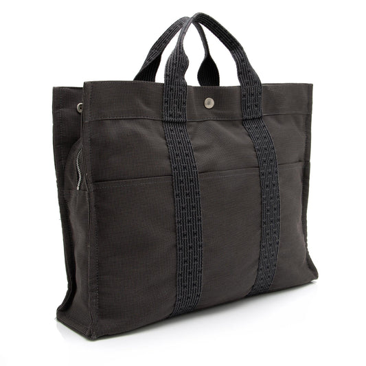 Luxury Hermes Canvas Herline MM Tote (SHF-23550)