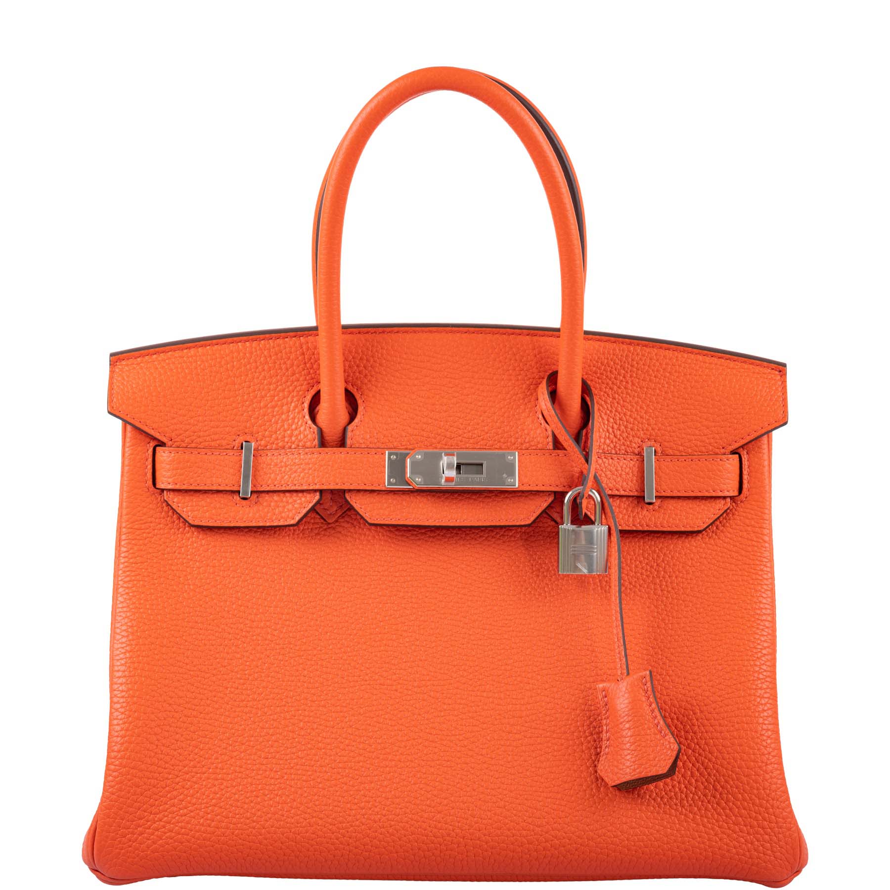 HermesVerso Birkin 30 Orange Poppy Clemence & Blush Palladium Hardware