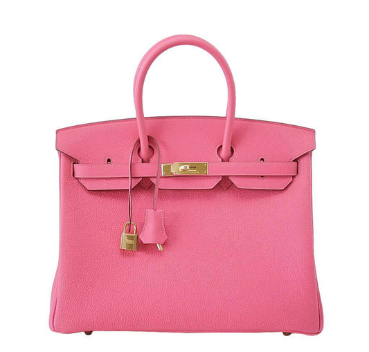 HermesBirkin 35 Rose Lipstick Bag GHW