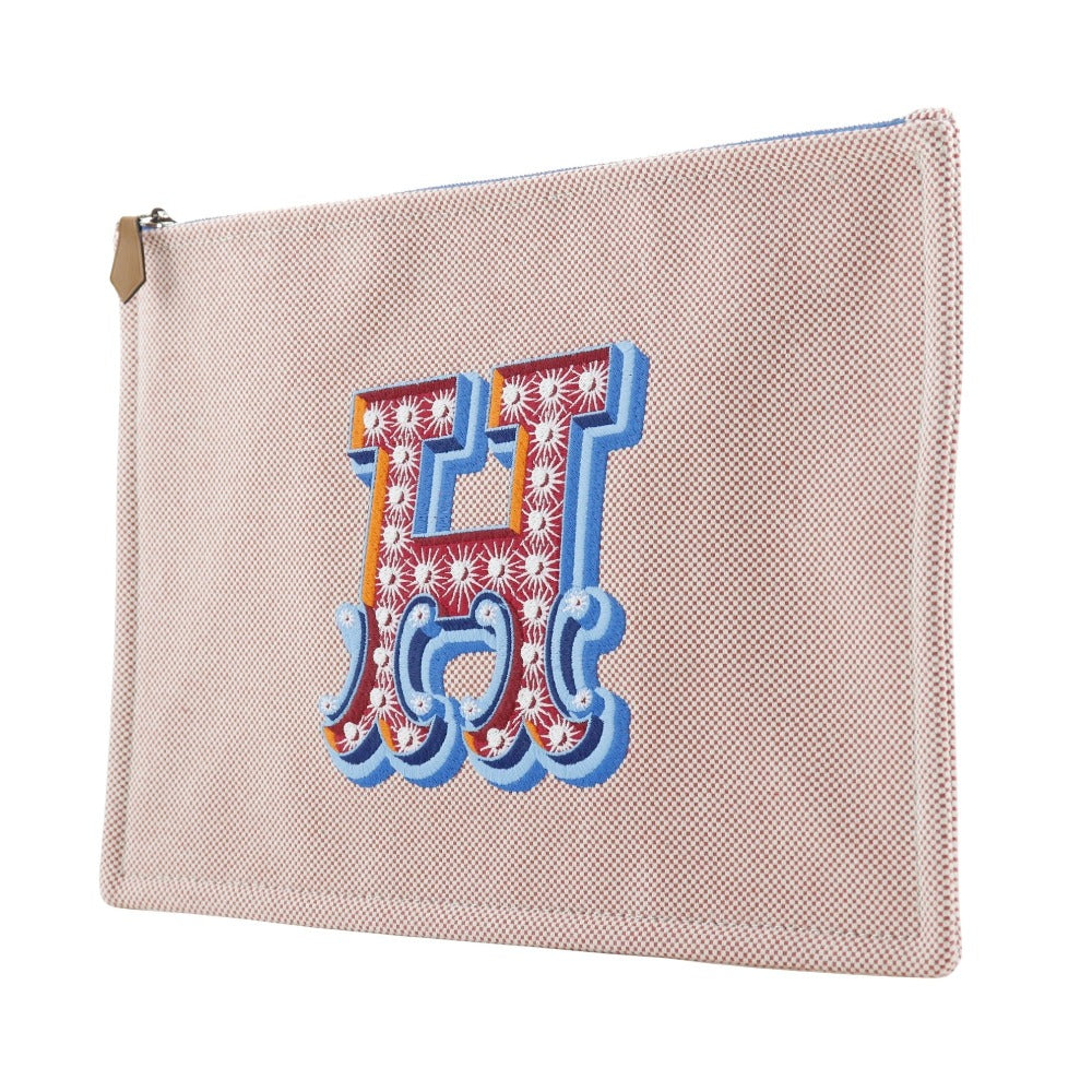 HERMES Pouch Towar GM Orange Flat pouch Yachting GM Electric Women