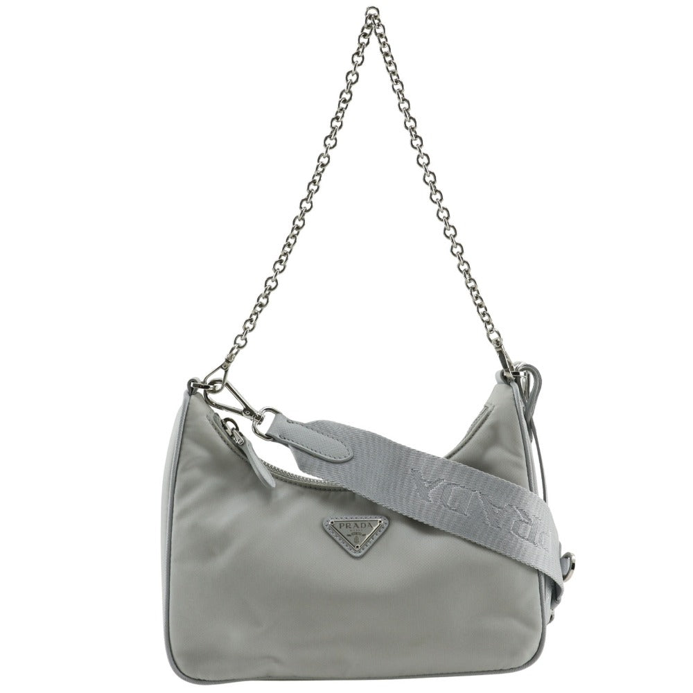 PRADA Shoulder Bag Nylon gray Re-Edition 2005