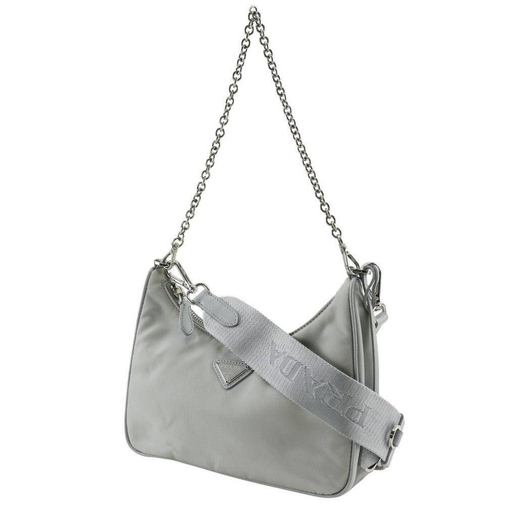 PRADA Shoulder Bag Nylon gray Re-Edition 2005