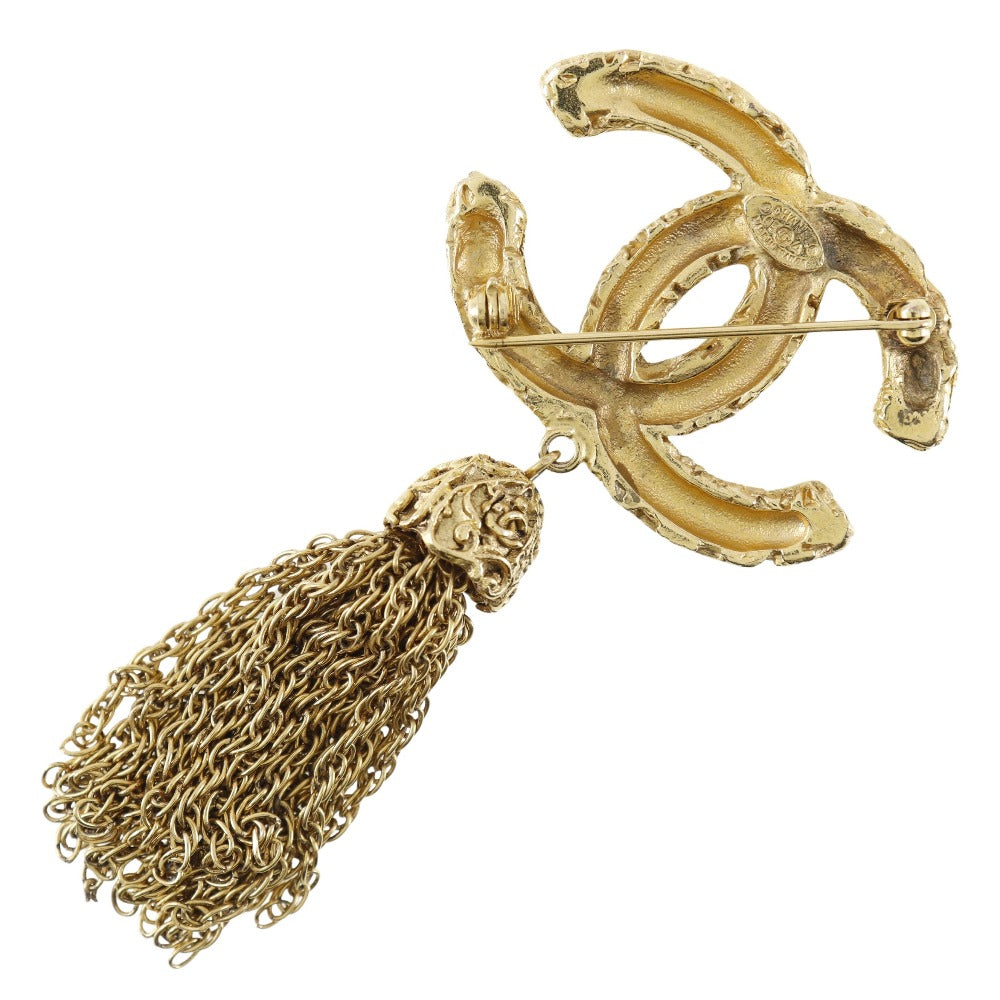 Chanel Coco Mark Brooch Gold Plated 93A Classic Flap Tote