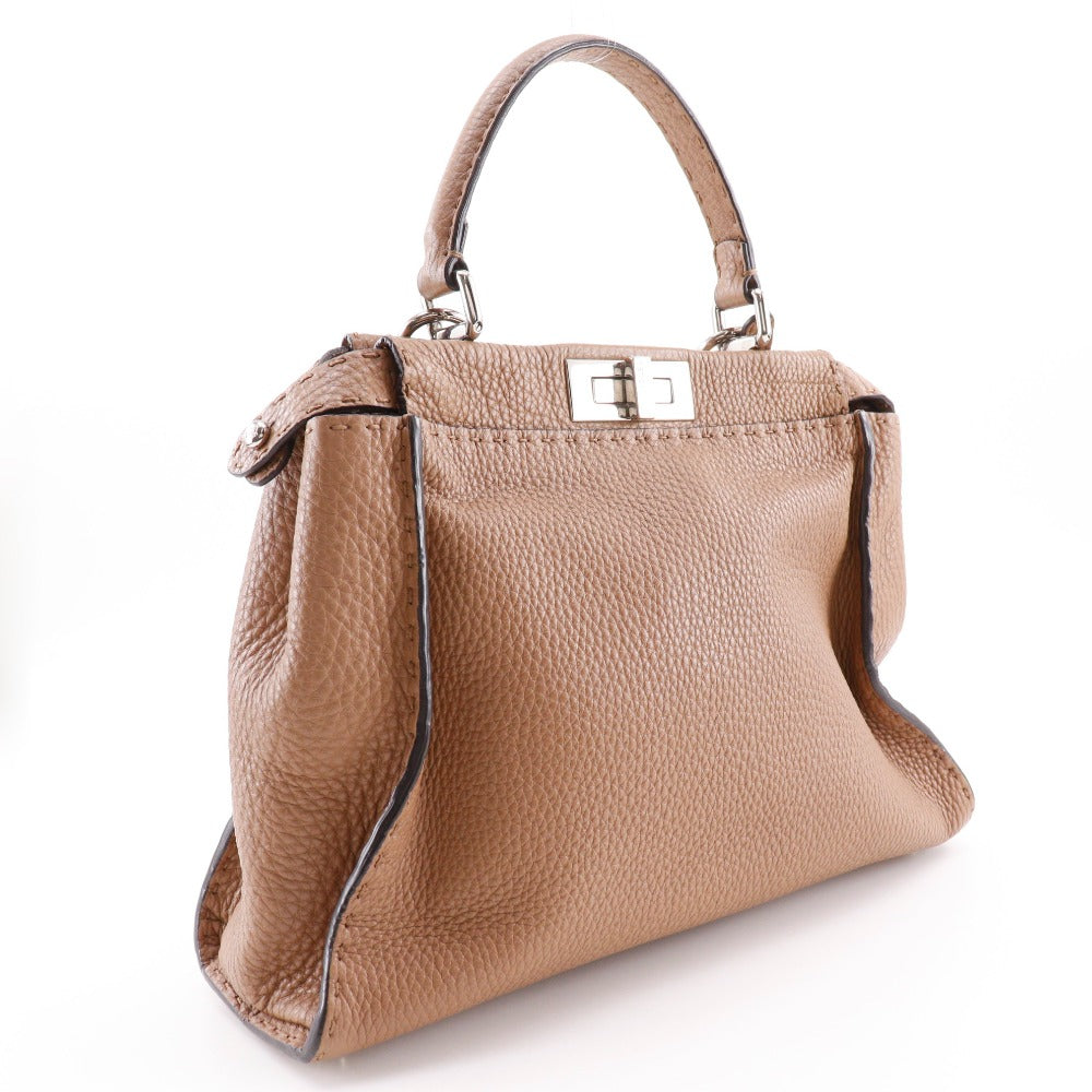 FENDI Handbag 8BN226 leather Brown 2WAYShoulder Celeria Peek-a-boo regular Women