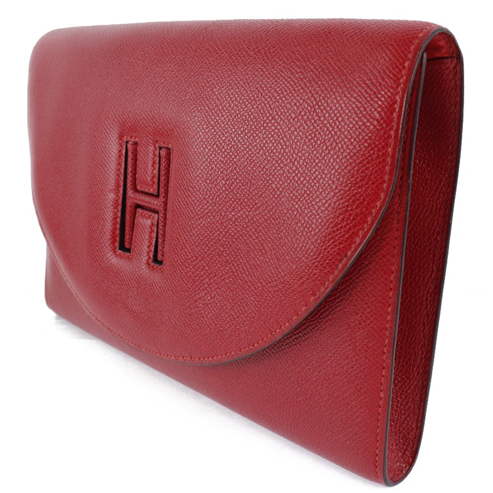 HERMES Clutch bag Epsom Red H logo Women