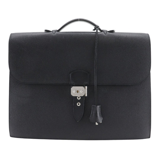 HERMES Business bag Epsom black Sac Adepeche 38 mens