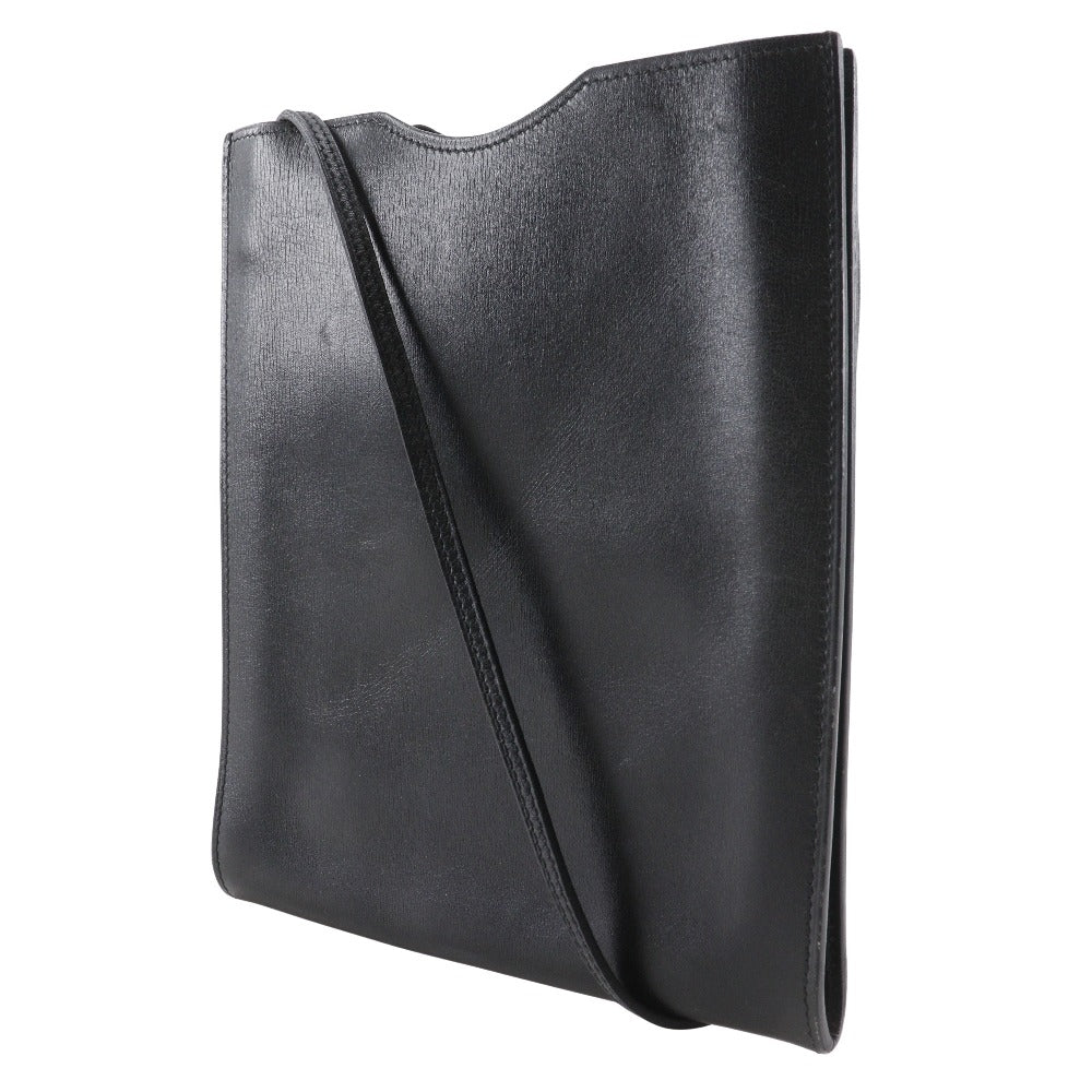 HERMES Shoulder Bag Calfskin black Onimetu unisex(Unisex)