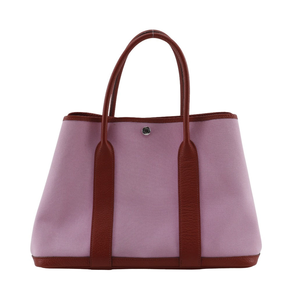 HERMES Tote Bag Towar Officier Pink / red Garden party PM Women