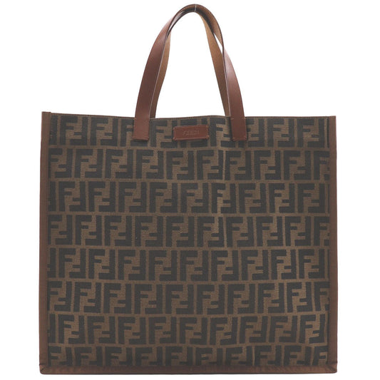 FENDI Handbag 8BH235-GKF Nylon canvas Brown Tote Bag Zucca unisex(Unisex)