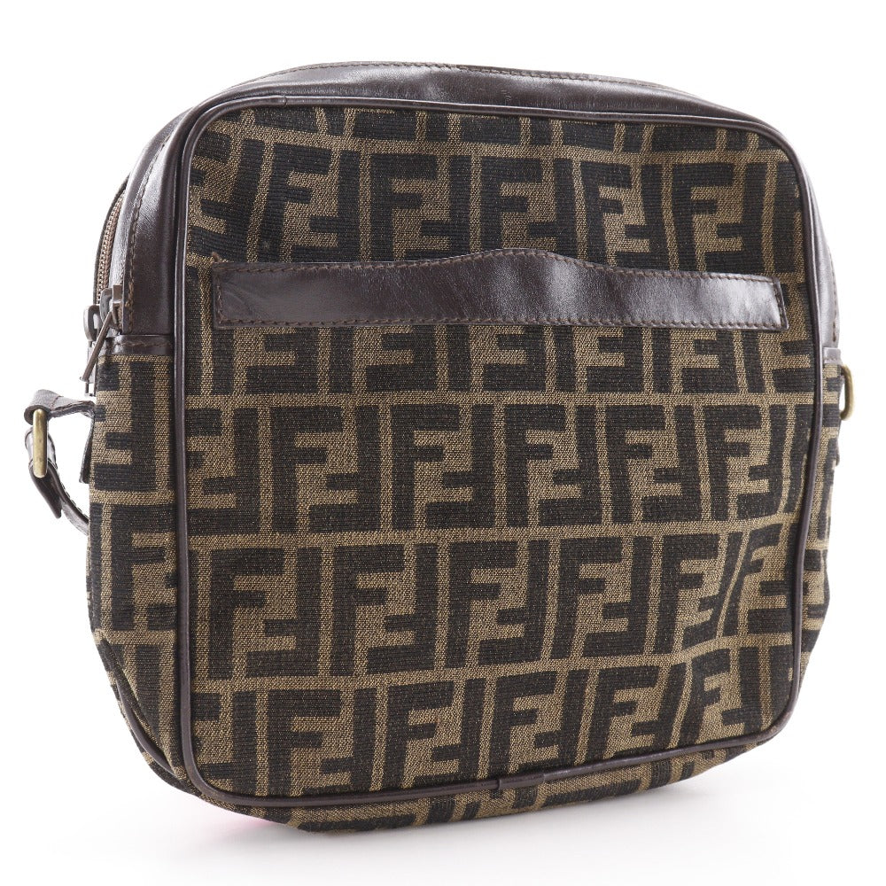 FENDI Shoulder Bag Nylon canvas Brown Zucca Women