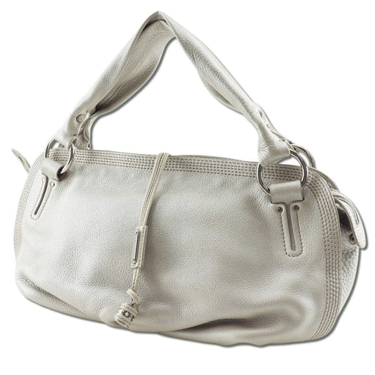 CELINE Shoulder Bag Calfskin beige Women
