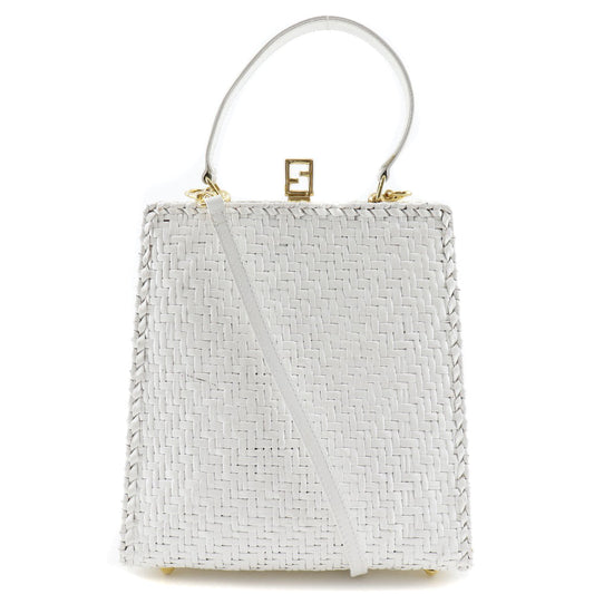 FENDI Handbag leather White Women