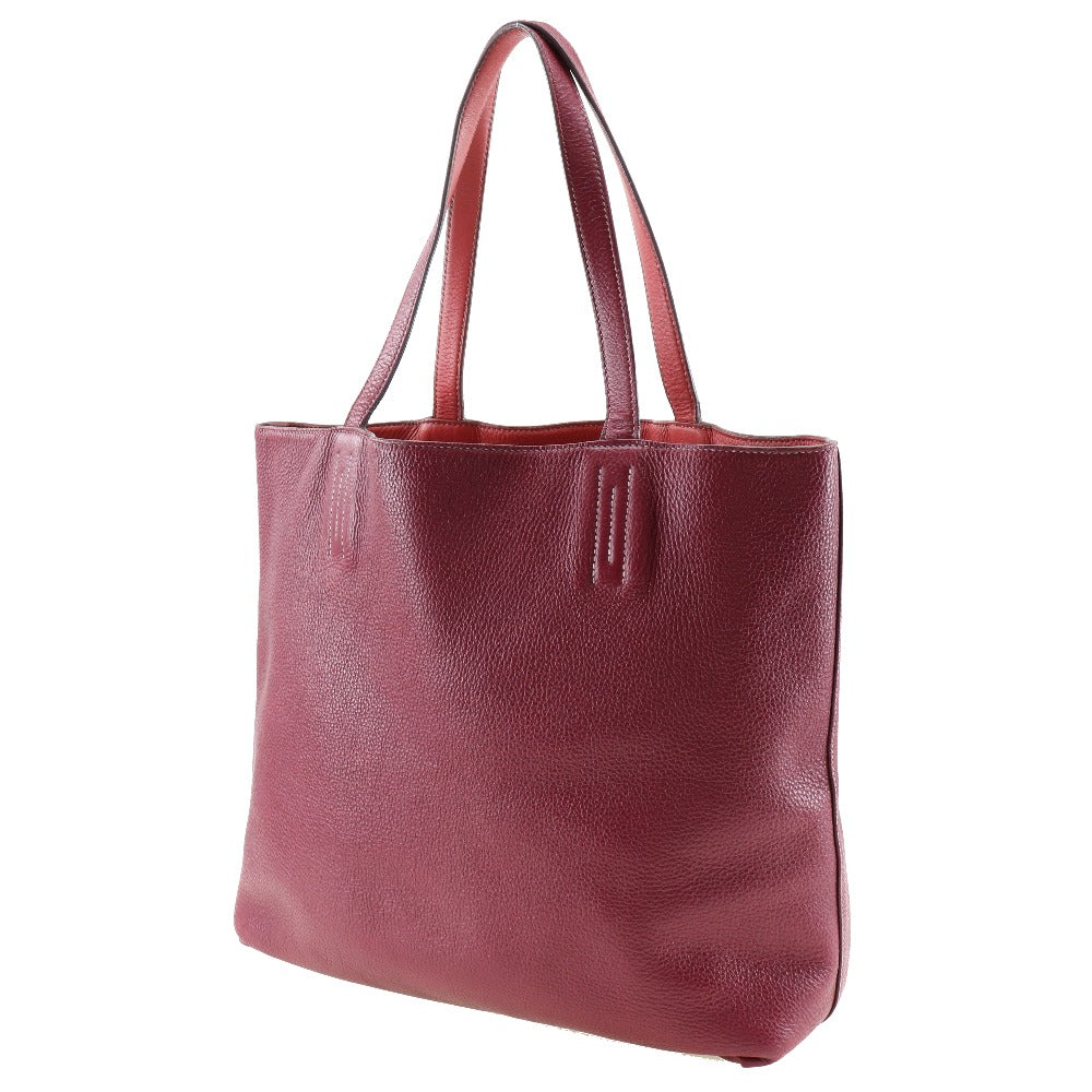 HERMES Tote Bag Taurillon Clemence Bougainvillea reversible Doble Sense 45