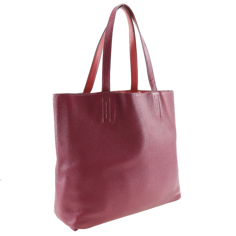 HERMES Tote Bag Taurillon Clemence Bougainvillea reversible Doble Sense 45