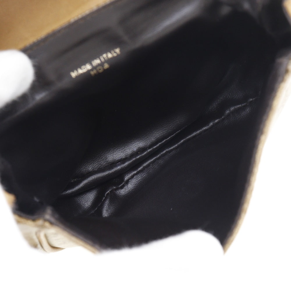 CELINE Shoulder Bag PVC, Leather beige Macadam Old Celine Pochette Women