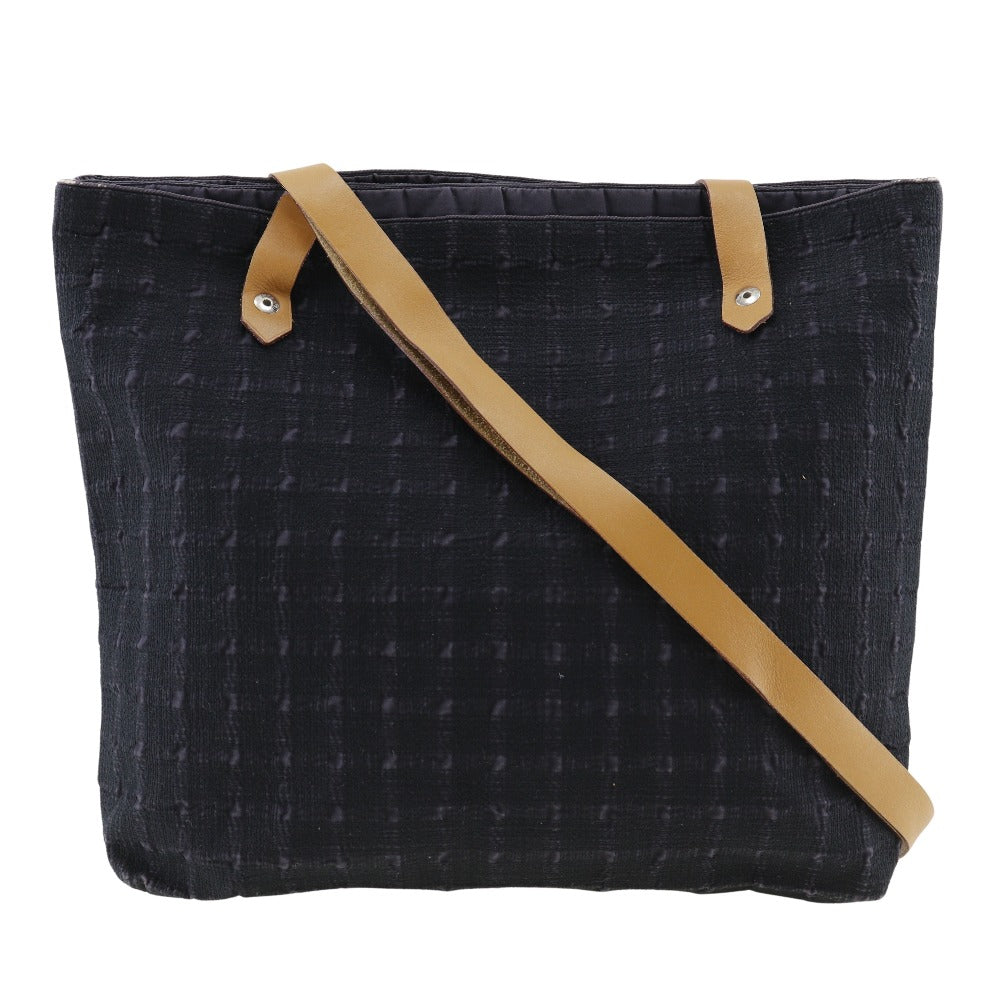 HERMES Shoulder Bag canvas black Amedaba Cava de Poche