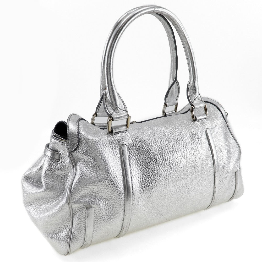 CELINE Handbag Calfskin Silver With logo Women