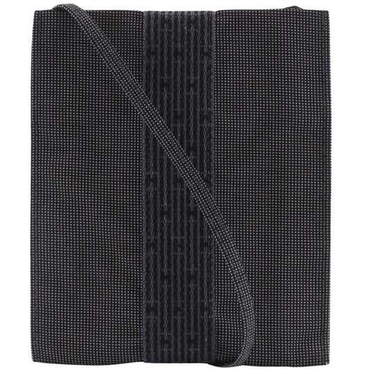 HERMES Shoulder Bag Nylon canvas gray Her Line Mini pochette