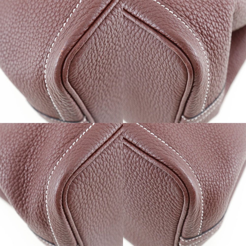 HERMES Handbag Country wine-red Garden party TPM Women