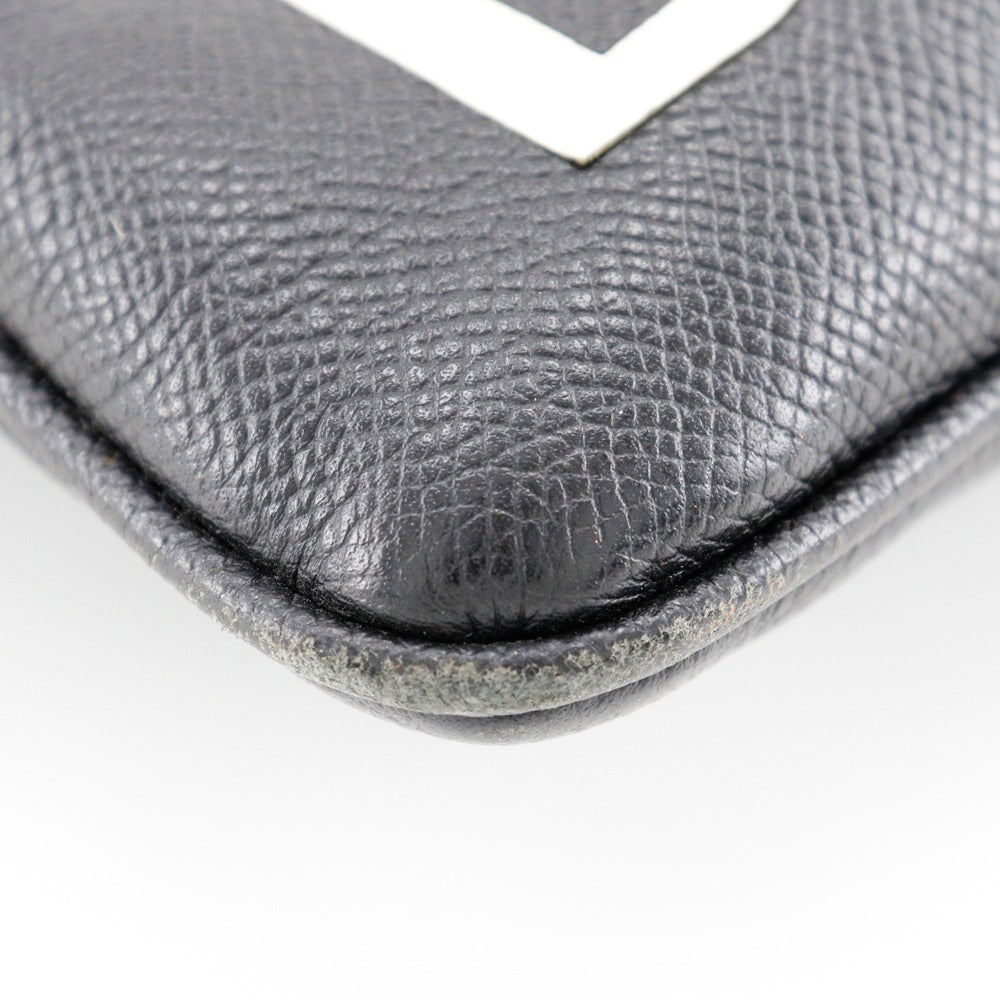 BALENCIAGA Clutch bag leather black logo unisex(Unisex)