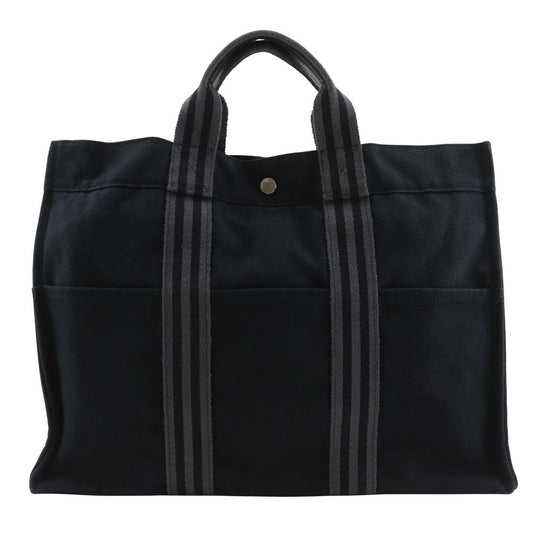 HERMES Handbag cotton black Tote Bag Fool ToeMM