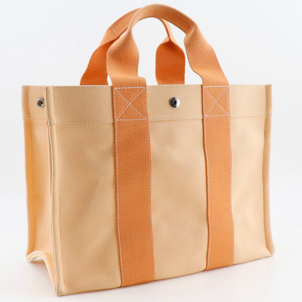 HERMES Handbag canvas Orange Bora Bora PM