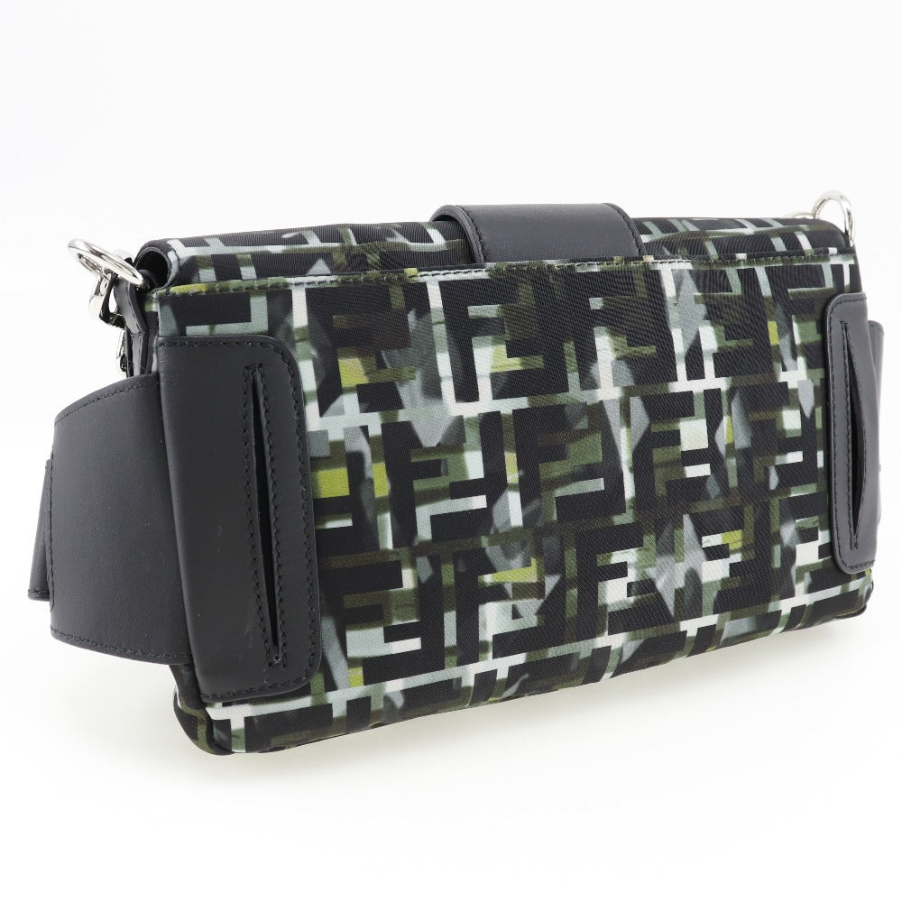 FENDI Shoulder Bag 7VA472 Nylon black Zucca Camouflage Pattern 3WAY Body Clutch Mamma Bucket mens(Unisex)