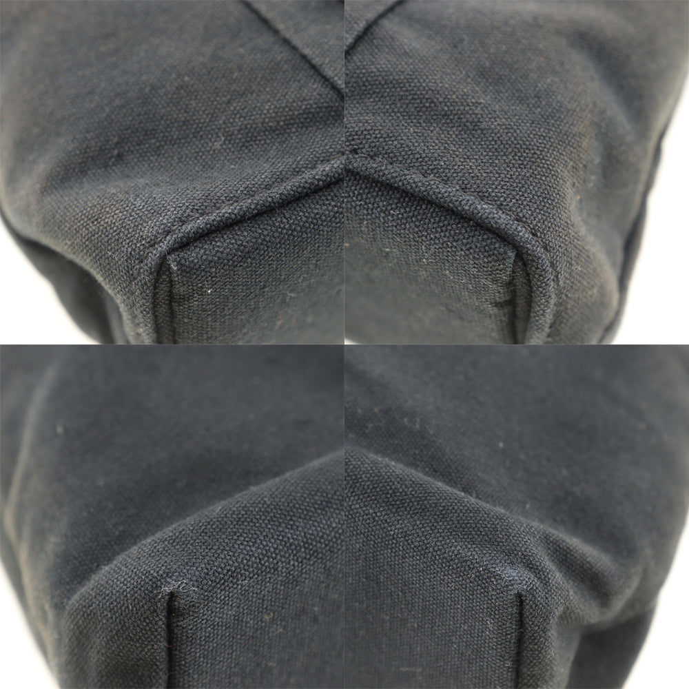 HERMES Tote Bag canvas black Toroca Horizontal PM