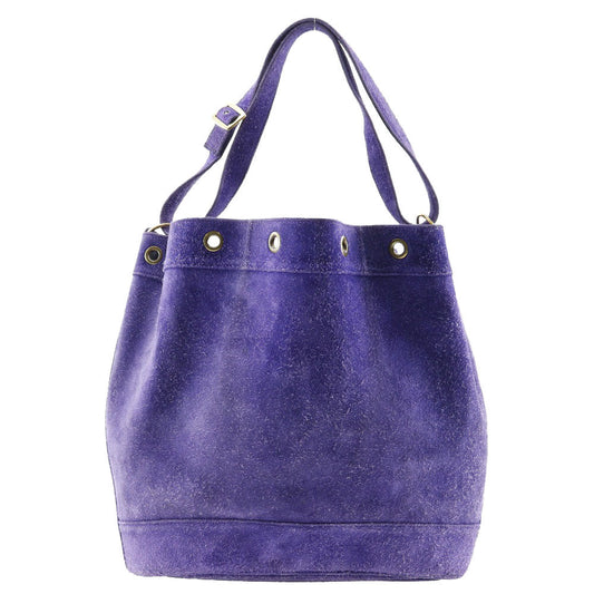 HERMES Shoulder Bag Suede purple Market GM Women