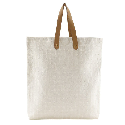 HERMES Handbag cotton White Amedaba Tote GM